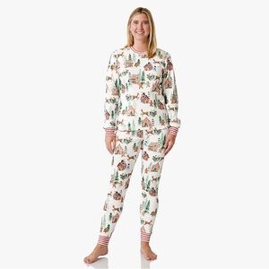 Pottery Barn Kids Gingerbread Organic Cotton Adult Pajama Set Size Large Women’s